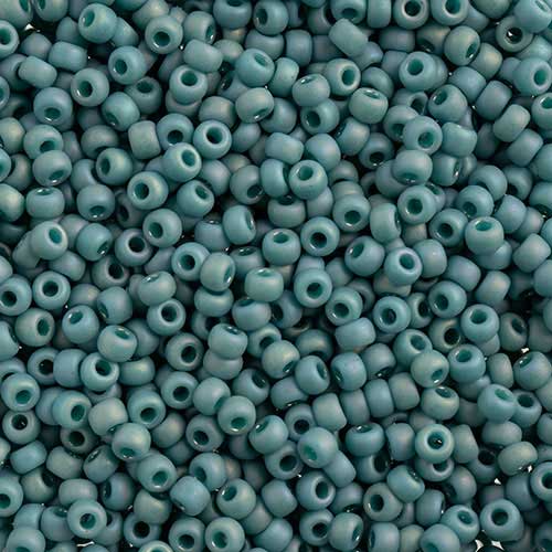 Miyuki Seed Beads - 8/0 - Frosted Glazed/Rainbow Arctic Blue Matte AB -mb8-4702b