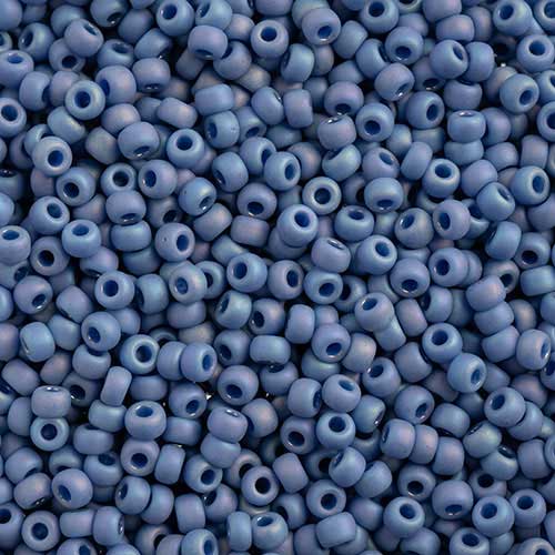 Miyuki Seed Beads 8/0 mb8-4704 - Frosted Glazed/Rainbow Blue Sapphire Matte AB