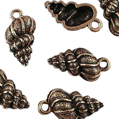 Nassa Shell - Antiqued Gold each