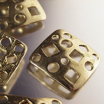 Link -  Holey Square - Bright Brass