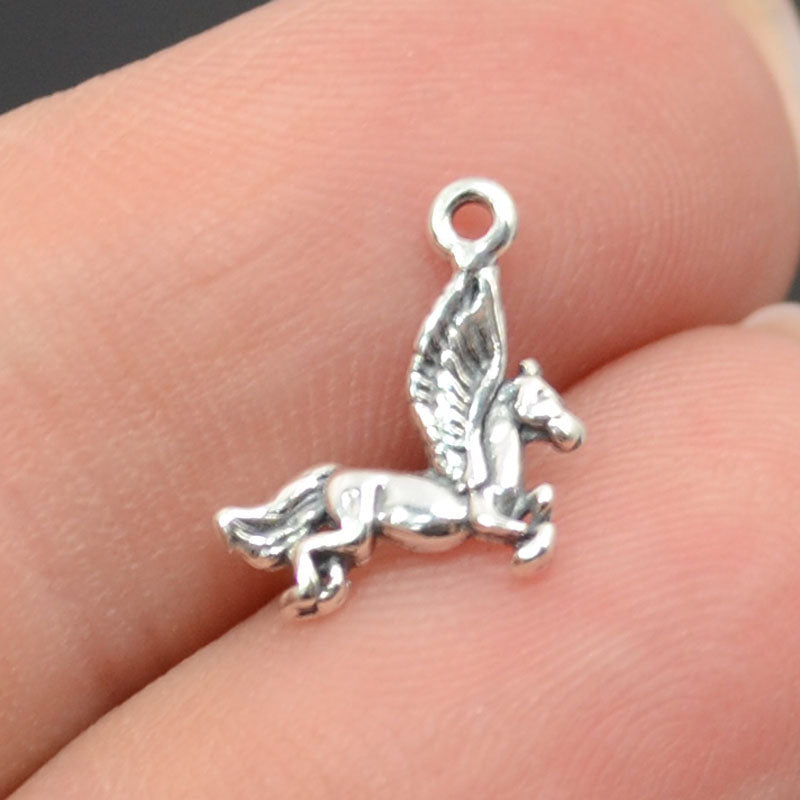 Sterling Charm/Pendant - Tiny Pegasus - Sterling 
