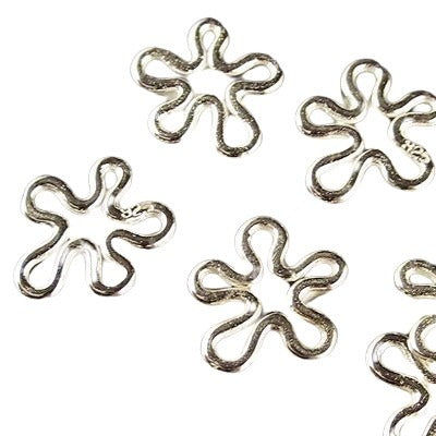 Link - 10mm - Hippy Dippy Flower - Bright Sterling