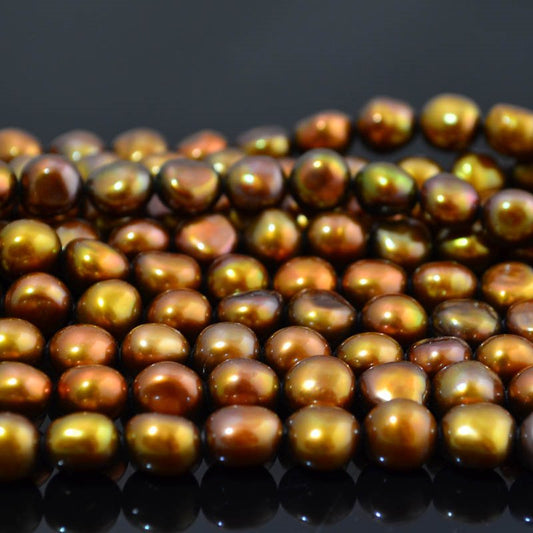 Freshwater Pearls - 9x8mm Potato Pearl - Bronze (strand)
