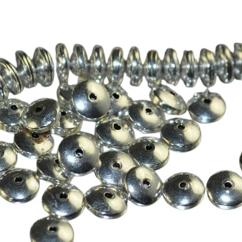 Sterling Spacer Beads - 6mm - Lentil Spacer - Sterling