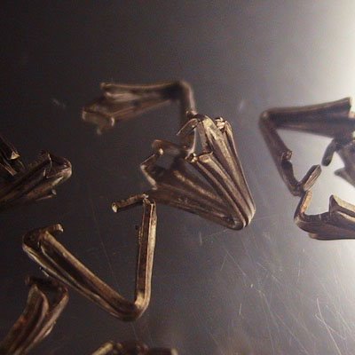 Pinch Bail -  Vintaj Triangle - Natural Brass