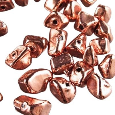 Metal Beads - Pebbles - Bright Copper (10)
