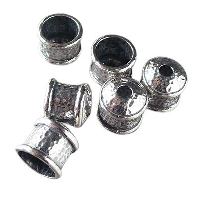 End Cap Hammered Cup - ID 9mm - Sterling