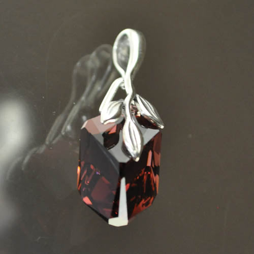 Pinch Bail - Leafy Vine - Side Drilled Bail - Sterling