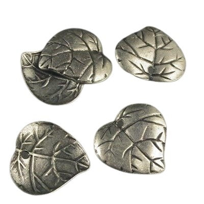 15mm Nasturtium Leaf - Antique Pewter Each