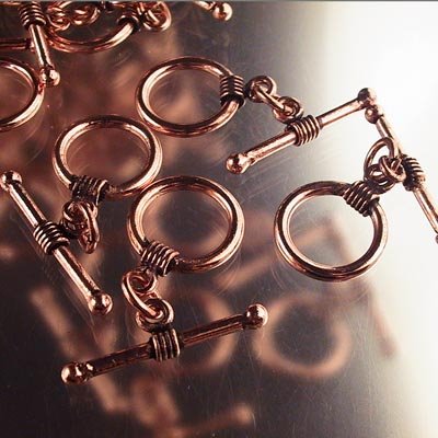 Toggle Clasp -  Classic Wrap - Bright Copper
