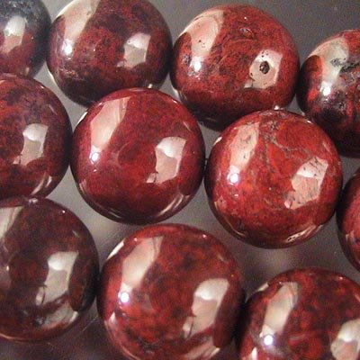 Brecciated Jasper  10mm Round 8in