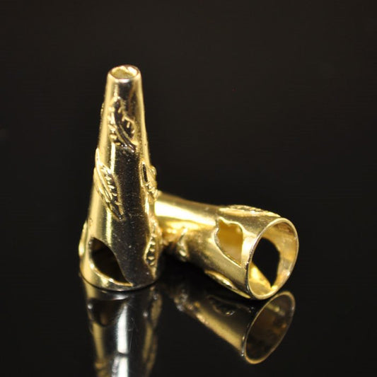 Cone Positive Negative Leaf - 23mm - Bright Brass  