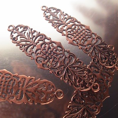 Metal Link -  Eternal Knot - Antiqued Copper