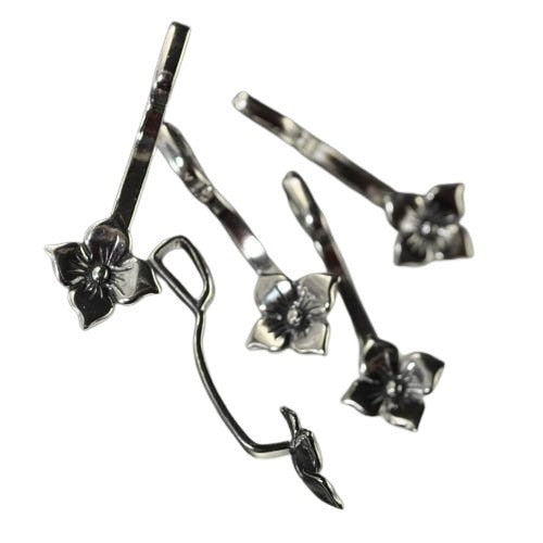 Bail - Dogwood Stone Holder - Sterling