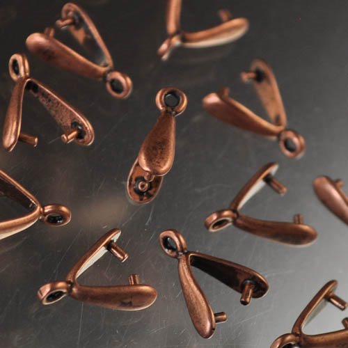 Pinch Bail Classic Squeeze-a-Bail - 12mm - Antique Copper