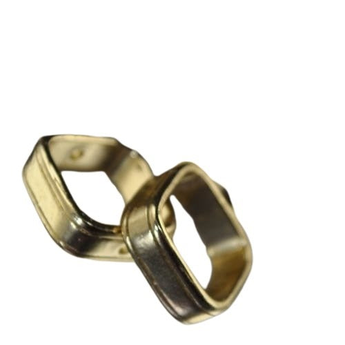 Metal Bead Frame - 14mm - Square - Bright Brass