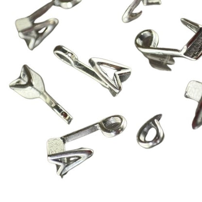 Bail - Square Stone Holder - Sterling