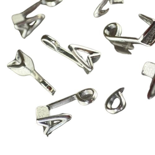 Bail - Square Stone Holder - Sterling