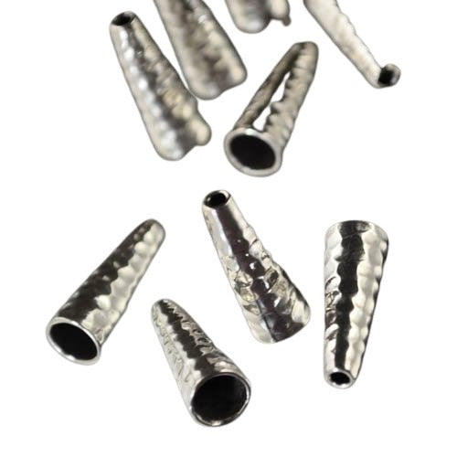 Cone Hammered - 17mm - Bright Sterling