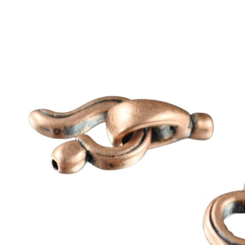 Hook and Eye Clasp - Second Guess - Antiqued Copper (2 sets)
