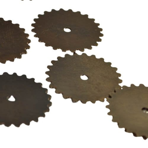 Vintaj - 25mm Blank Cog - Natural Brass