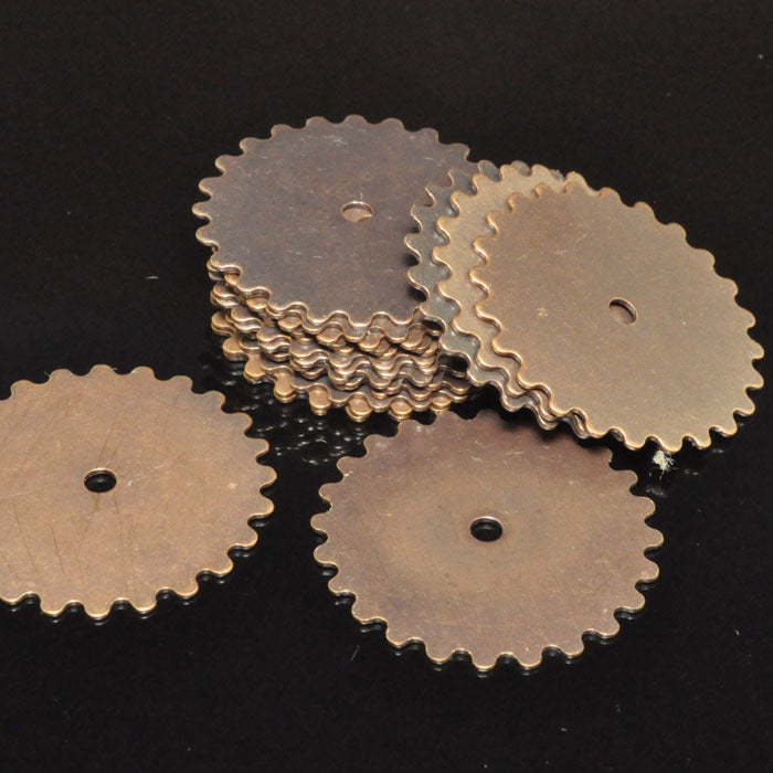Vintaj - 25mm Blank Cog - Natural Brass