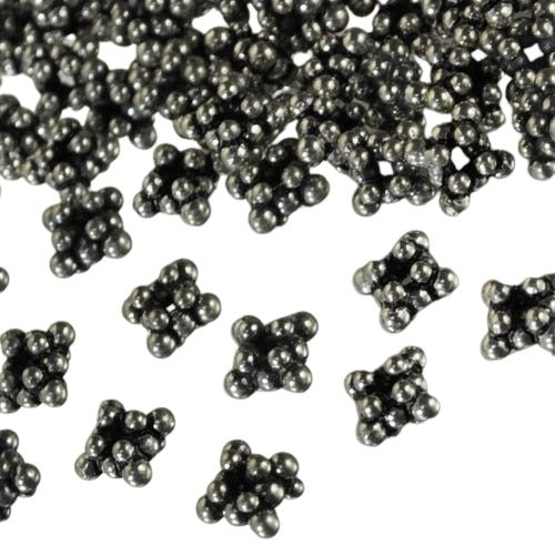 Sterling Spacer Beads - 6mm - Triple Layer Square Spacers - Sterling