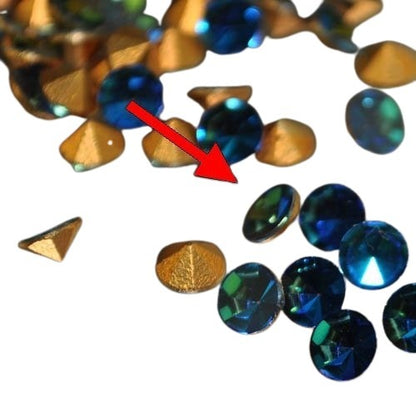 Swarovski Vintage Rhinestones - SS20 Flat-Top Round Pointed-Back Foiled Rhinesto