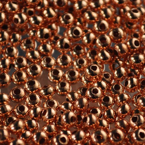 8/0 Seed Beads Metal - Bright Copper