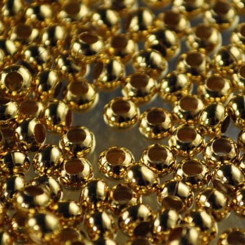 6/0 Seed Beads Metal - Gold Plated