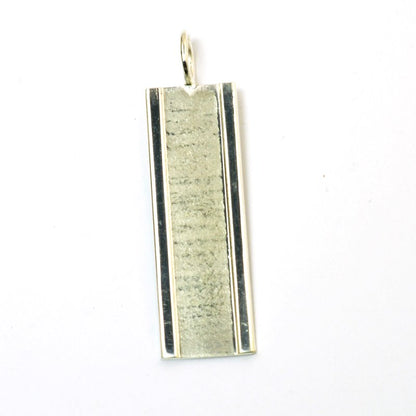 53mm Flat Rectangle Pend   SilvPl Each