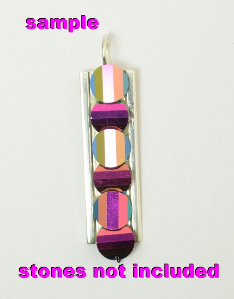 53mm Flat Rectangle Pend   SilvPl Each