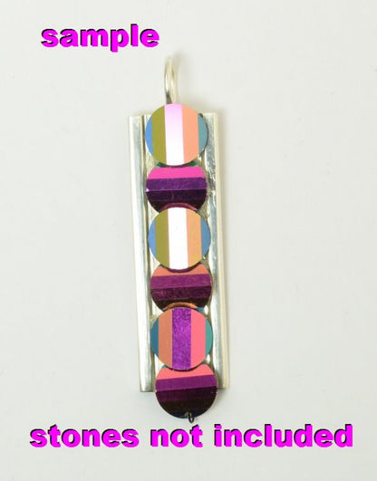 53mm Flat Rectangle Pend   SilvPl Each