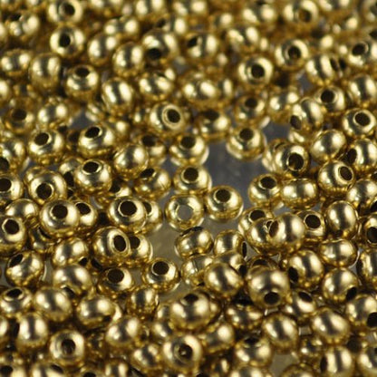 8/0 Seed Beads Metal - Yellow Brass