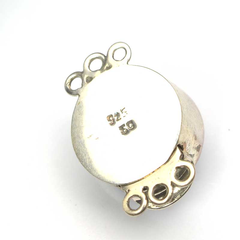 Clasp - 3-Strand Swarovski Rivoli - Tanzanite - Sterling