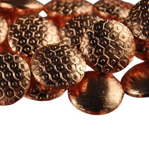 Metal Beads - 20mm - Honeycomb Lentil - Copper