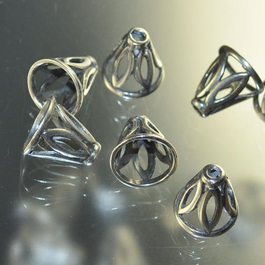 Cone Echinacea - 12mm - Antiqued Silver