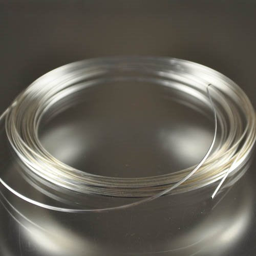 Craft Wire - 18ga - Half Round Wire - Silver (Parawire)