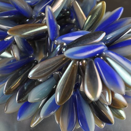 Fringe Beads Dagger Beads - 16mm - Caribbean Blue Celsian (25)