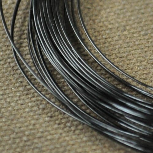 Craft Wire - 21ga - Half Round Wire - Black (Parawire)