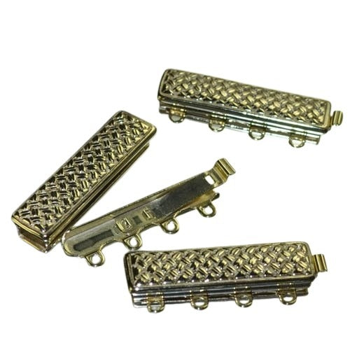 Box Clasp Celtic Weave - 4-Strand - Vermeil