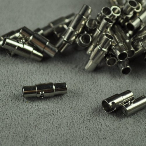 Magnetic Clasp Bayonet - 15mm - Silvertone