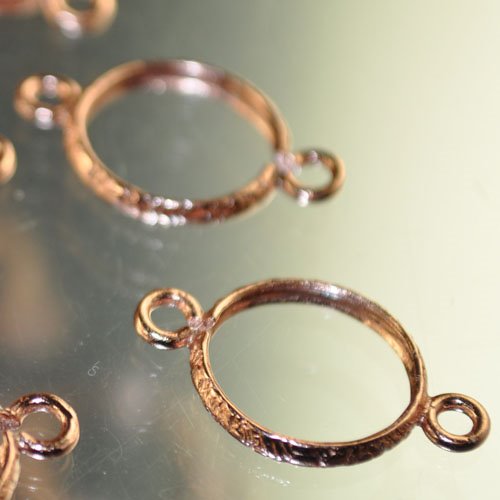 Rivoli Setting - ID 12mm Open Frame Link - Bright Copper