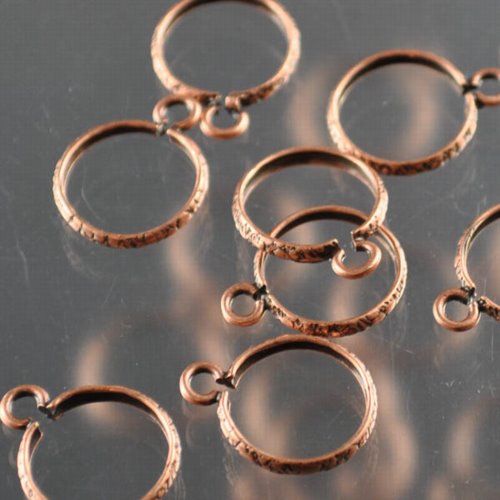 Rivoli Setting - ID 12mm Open Frame - Antiqued Copper