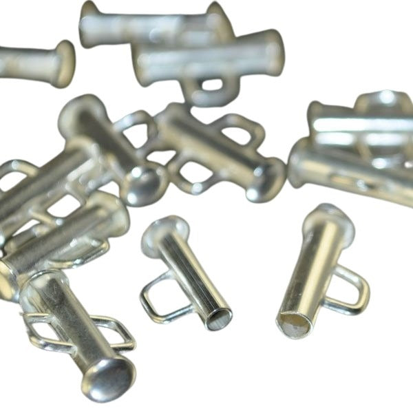 Clasp - Small - Slide Tube - Bright Silver Plated