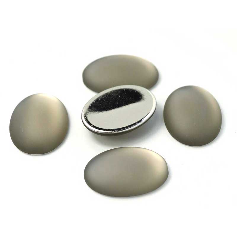 LunaSoft - Cabochon - 18x25mm Oval - Silver Grey