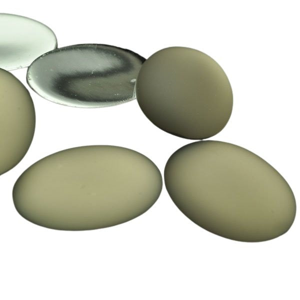 LunaSoft - Cabochon - 18x25mm Oval - Silver Grey