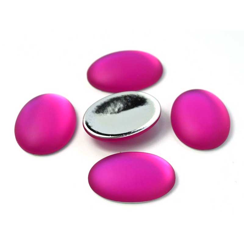 LunaSoft - Cabochon - 18x25mm Oval - Raspberry