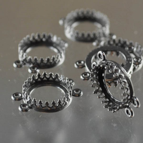 Link - 2-Strand Picot Edge Bezel - Gunmetal