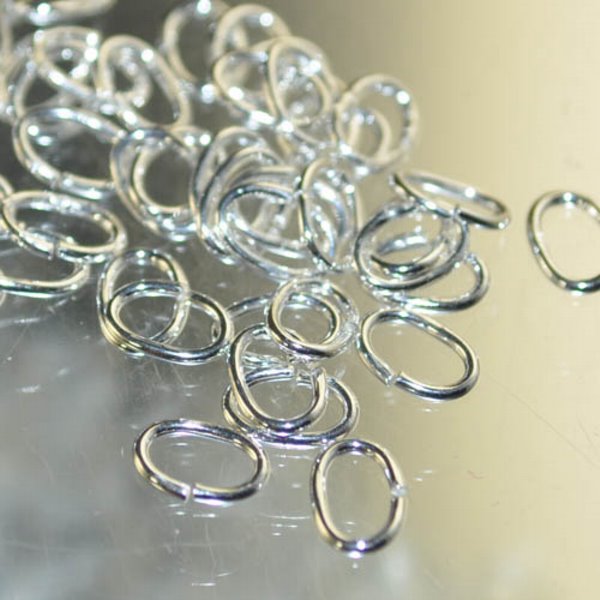 Jump Rings Oval - Open - 4x6mm - Sterling (5 grams)